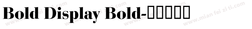 Bold Display Bold字体转换